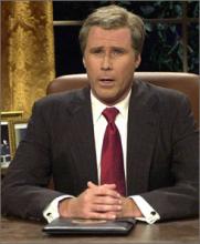 Bush-parodian valtava kuva miehen sukupuolielimestä säikäytti yleisön